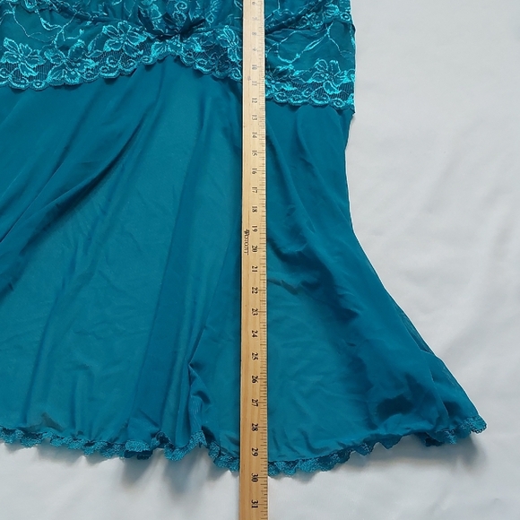 Teal Lace Halter Chemise Womens Size 4XL - Picture 8 of 9